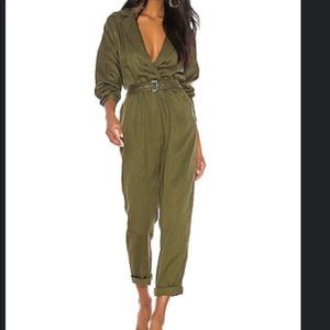 REED JUMPSUIT IN GREEN